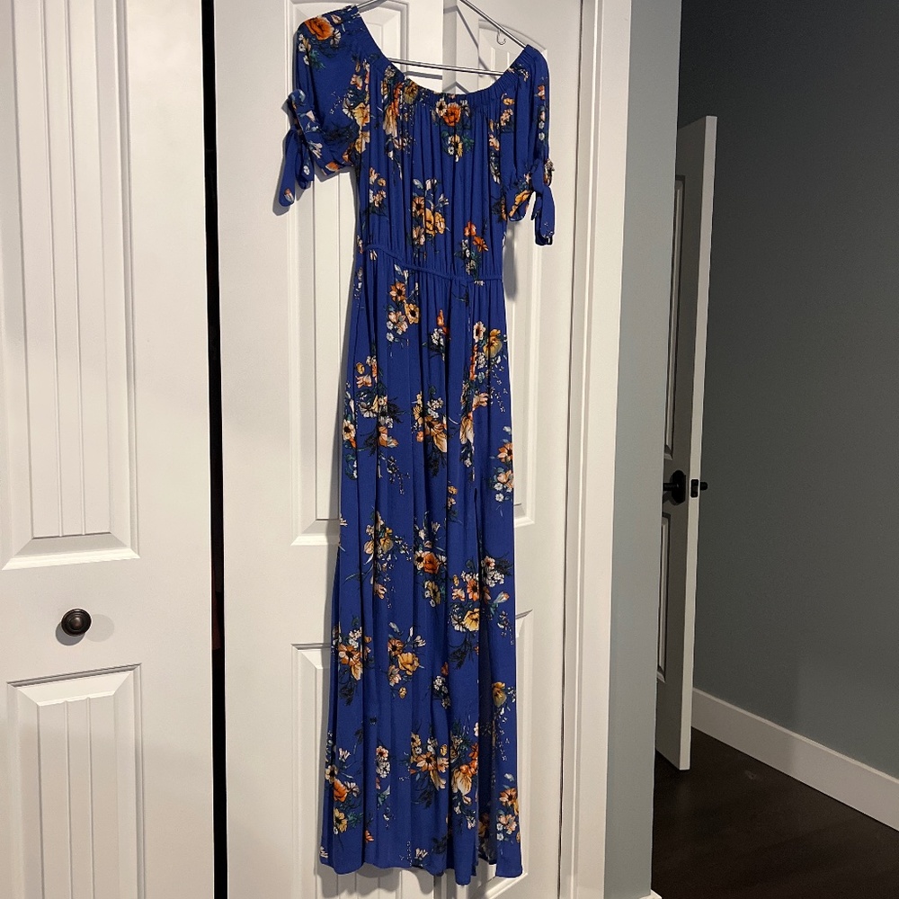Blue floral dress